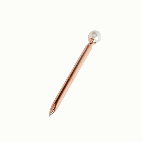 5PC Rose Gold Pearl Ballpoint Pen - Picture 4 of 4